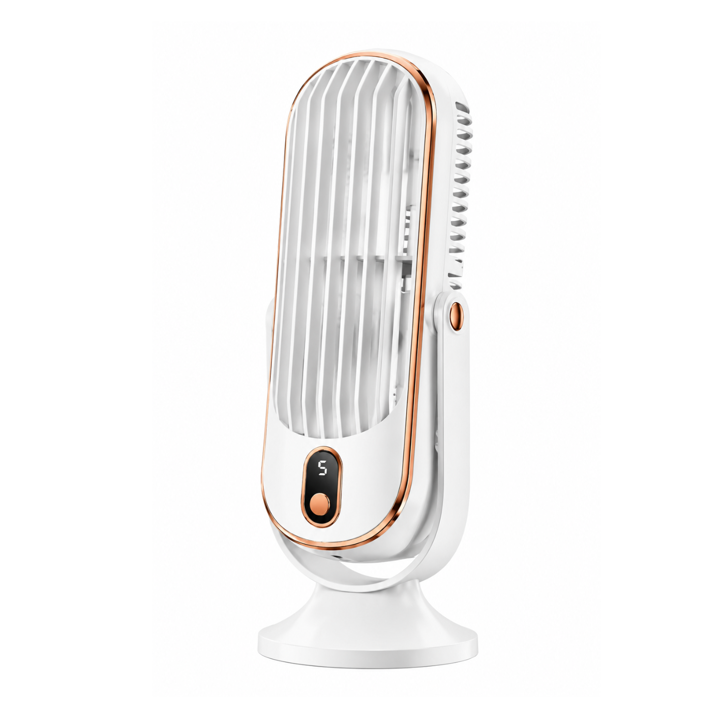Draagbare Ventilator & Koeler – USB Oplaadbaar, 5 Snelheden & 720° Koeling
