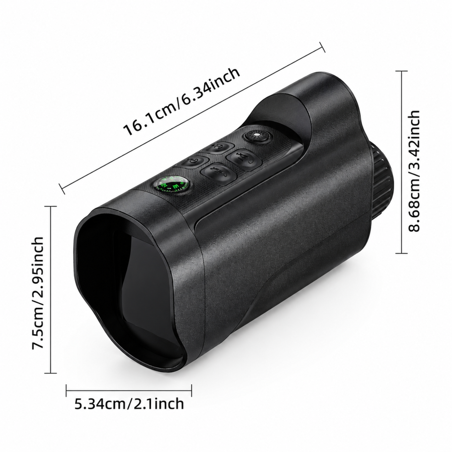 Nachtkijker met 10x Zoom – USB Oplaadbaar, Infrarood & met Kompas
