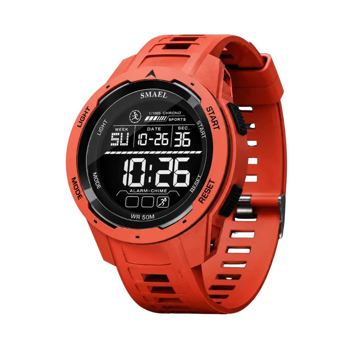 Heren Digitaal Sporthorloge – LED-verlichting – Stopwatch & Alarm
