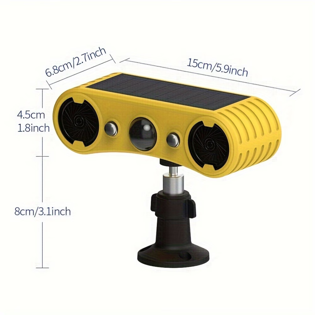 Solar Bewegingssensor Alarm – 129 dB Sirene – Stroboscoop