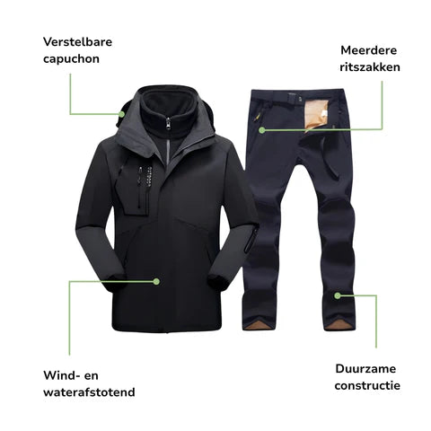 Heren Softshell Set – Outdoor Jas – Wandelbroek