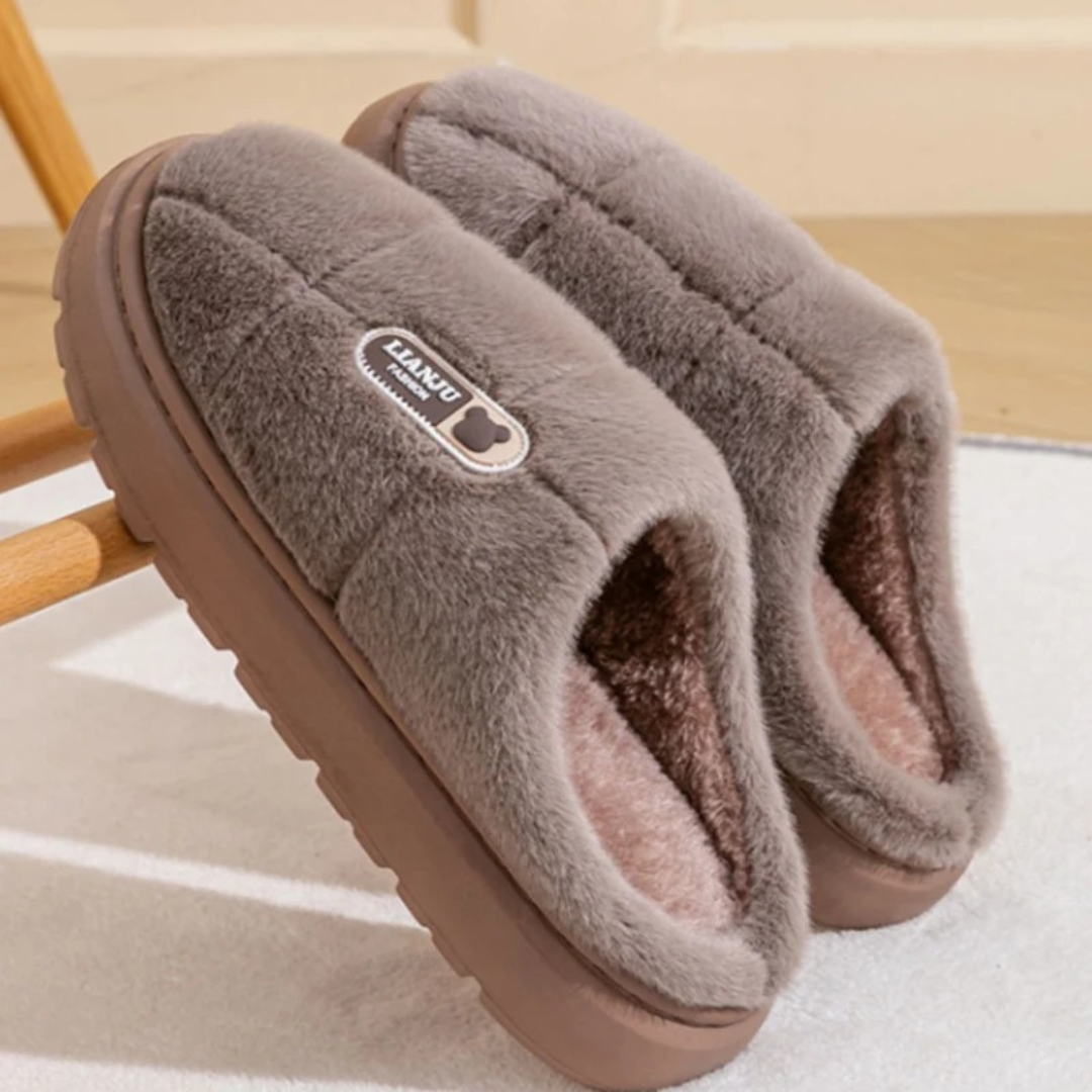 Pantoffels Heren - Dikke Zool - Warme Pluche Voering