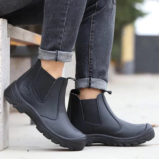Werkschoenen heren met beschermkap en doortrapvaste zool