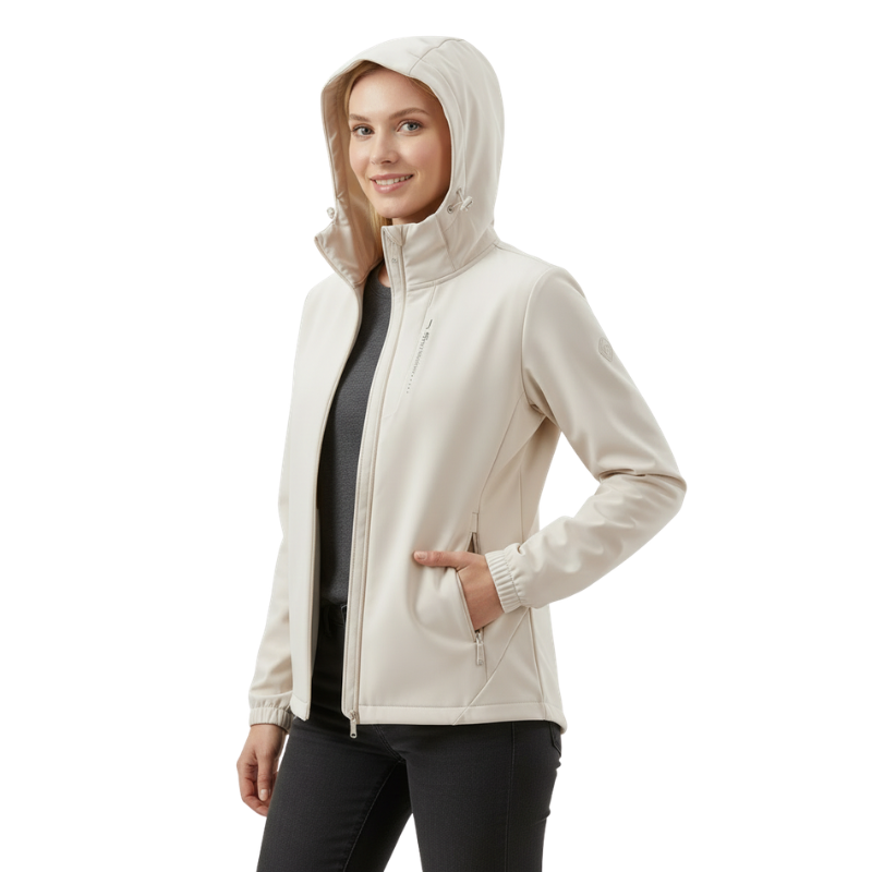 Sportieve softshell tussenjas dames met fleecevoering