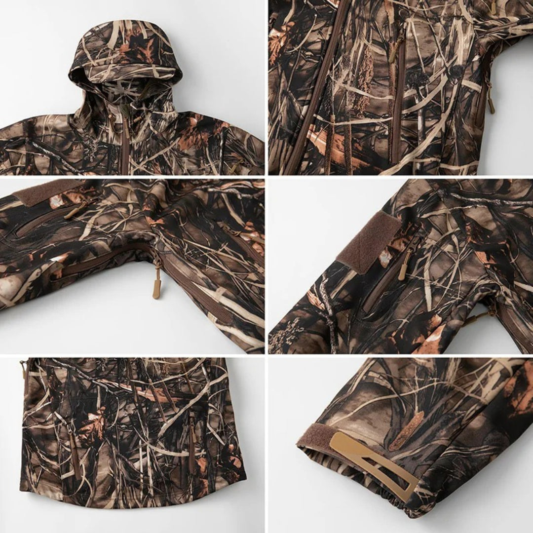 Camouflage Jas Heren - Softshell Jachtjas - Wind- & Waterdicht