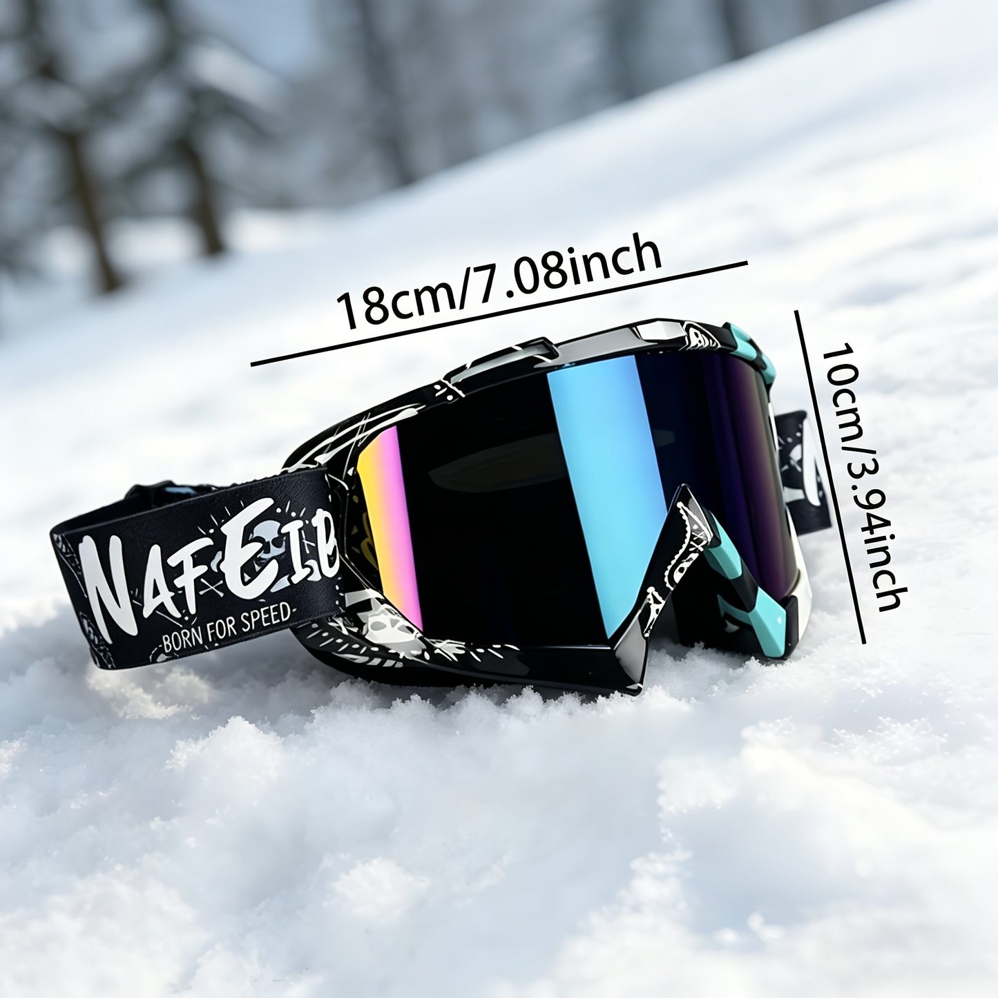 Skibril - Groot Zichtveld - Gespiegeld - Unisex