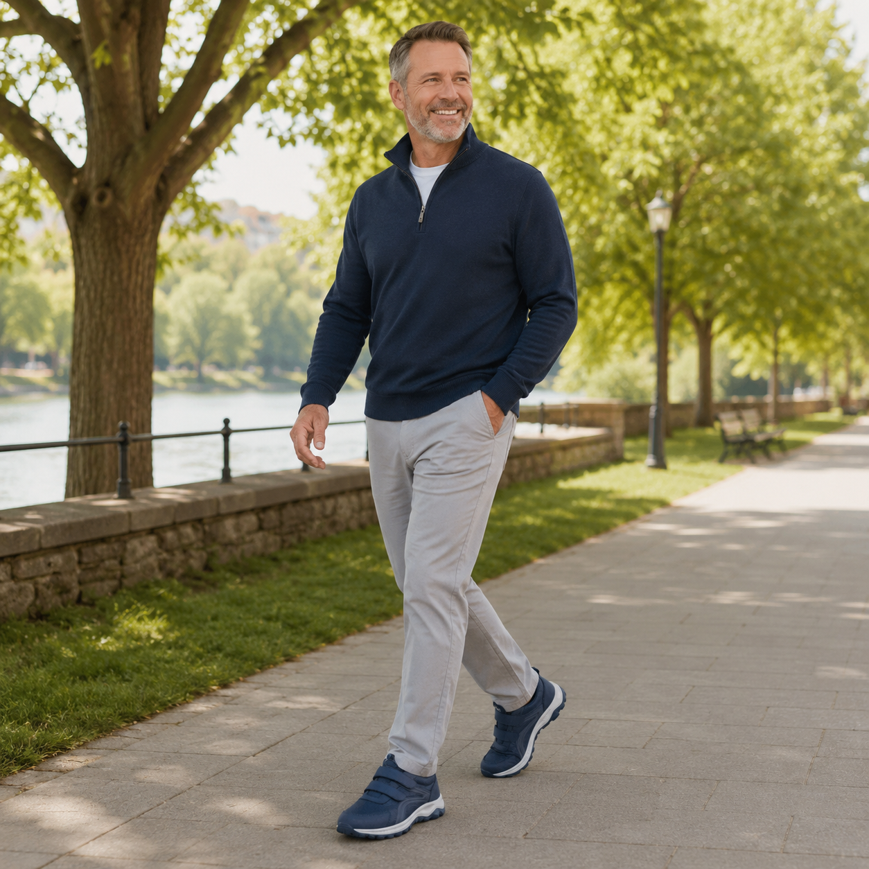 Orthopedische schoenen heren met klittenbandsluiting