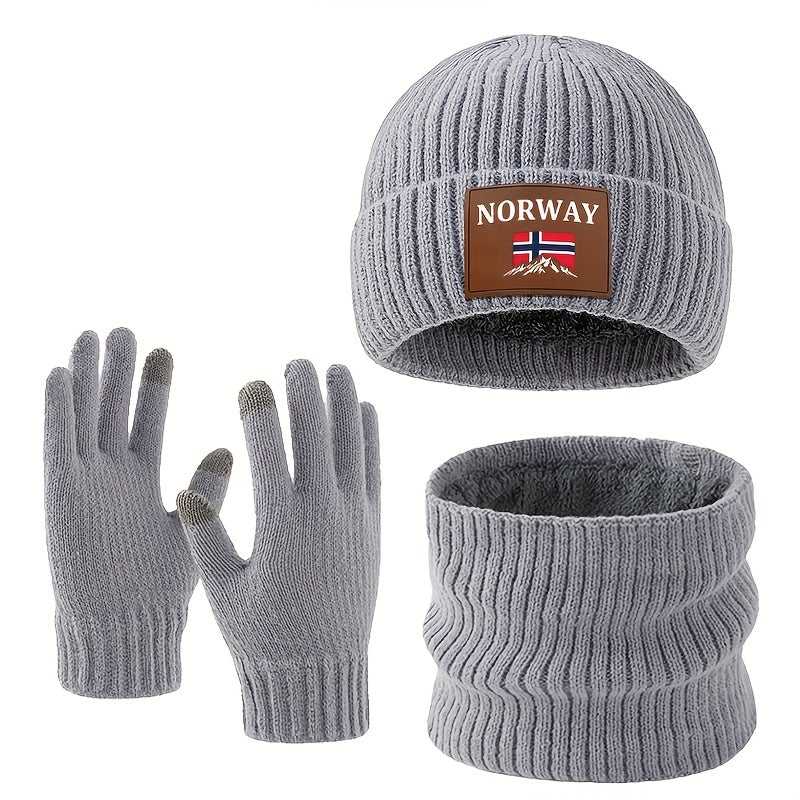 Touchscreen Handschoenen - Winterset met Muts en Nekwarmer - Fleece Voering