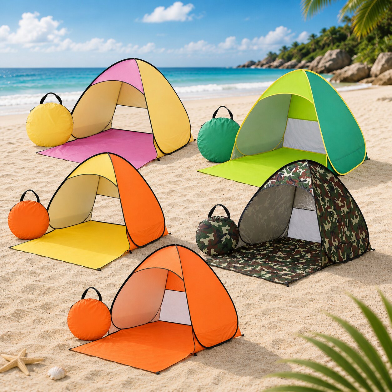 Pop-Up Strandtent - UV-bescherming 50+ - Opgezet in Seconden