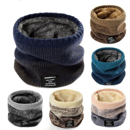 Nekwarmer met Kleurverloop - Gebreide Colsjaal - Dikke Pluche Voering