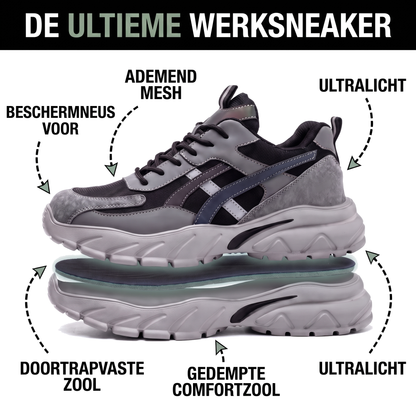 Veiligheidsschoenen heren met ademend mesh
