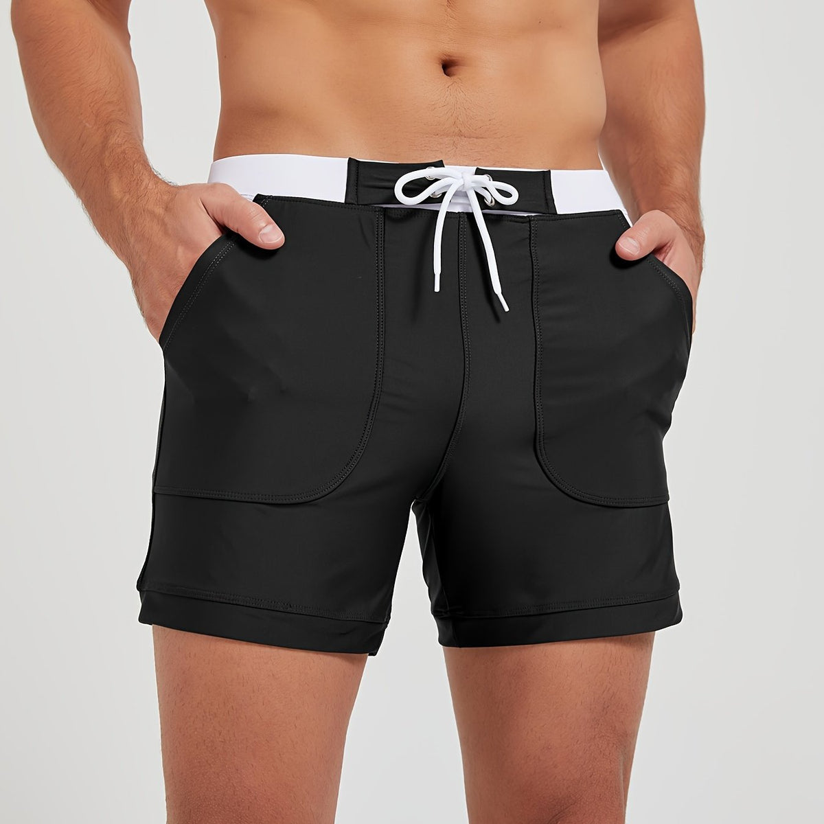 Heren Zwemshort - Sneldrogende Zwembroek - Contrasterende Band