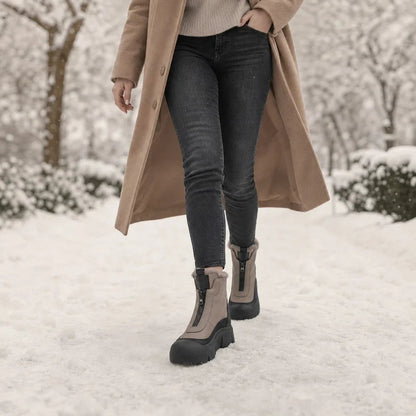 Snowboots Dames - Gevoerde Winterlaarzen met Rits - Profielzool – 4