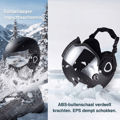 Skihelm met Vizier - ABS-Schaal en EPS-Demping - Verstelbaar