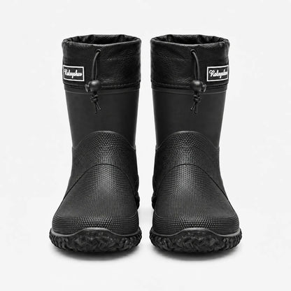Regenlaarzen heren & dames kort in zwart – productfoto op wit