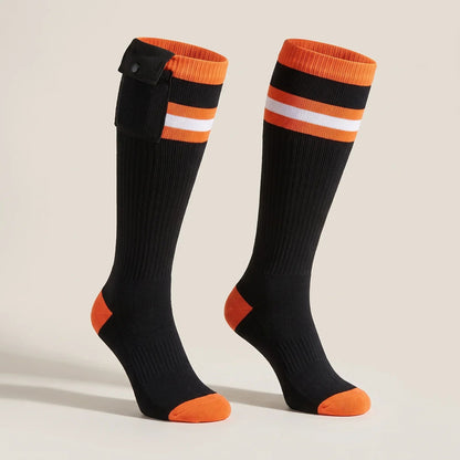Verwarmde Sokken – Zwart-oranje