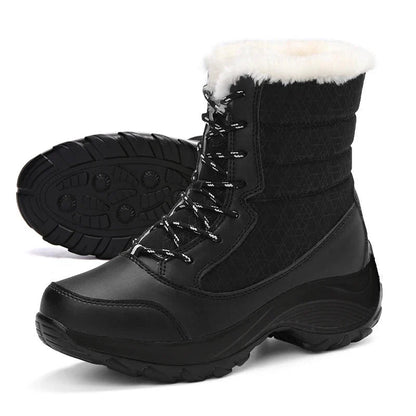 Snowboots dames met plateauzool en slipvaste zool