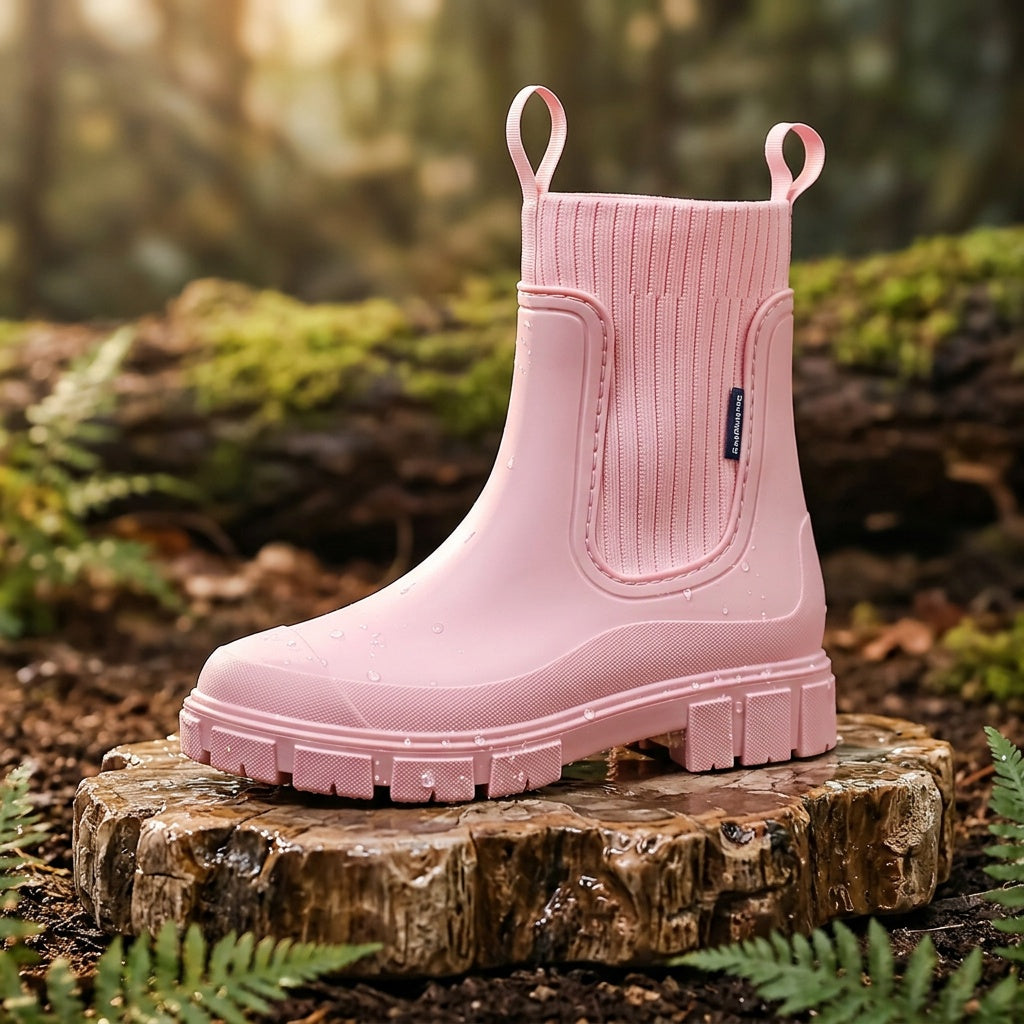 Regenlaarzen dames in chelsea-look, waterdicht
