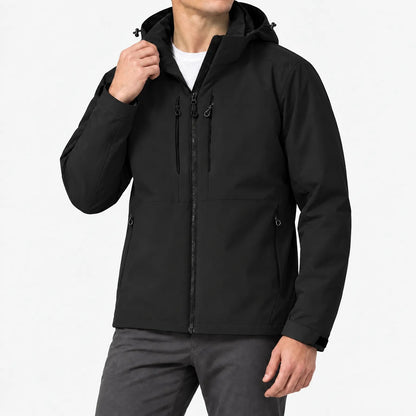Windjack unisex in zwart – productfoto