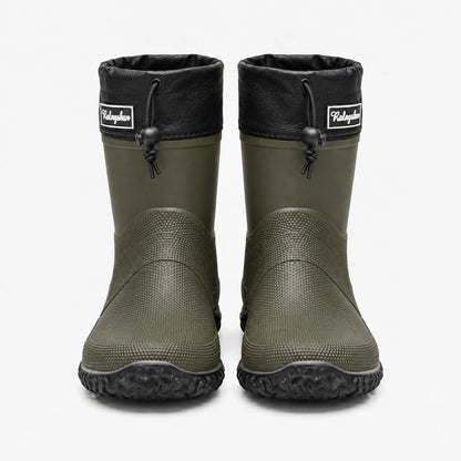 Regenlaarzen heren & dames kort in olijfgroen – productfoto