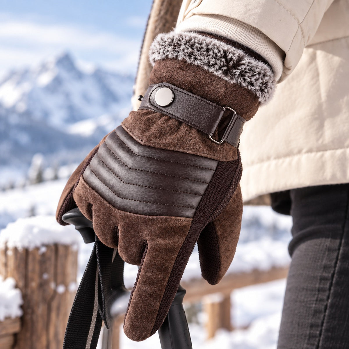 Handschoenen Heren - Gevoerde Winterhandschoenen - Touchscreen Vingertoppen – 8