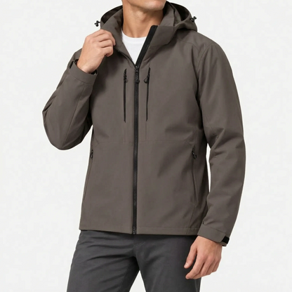 Windjack unisex in bruin – productfoto