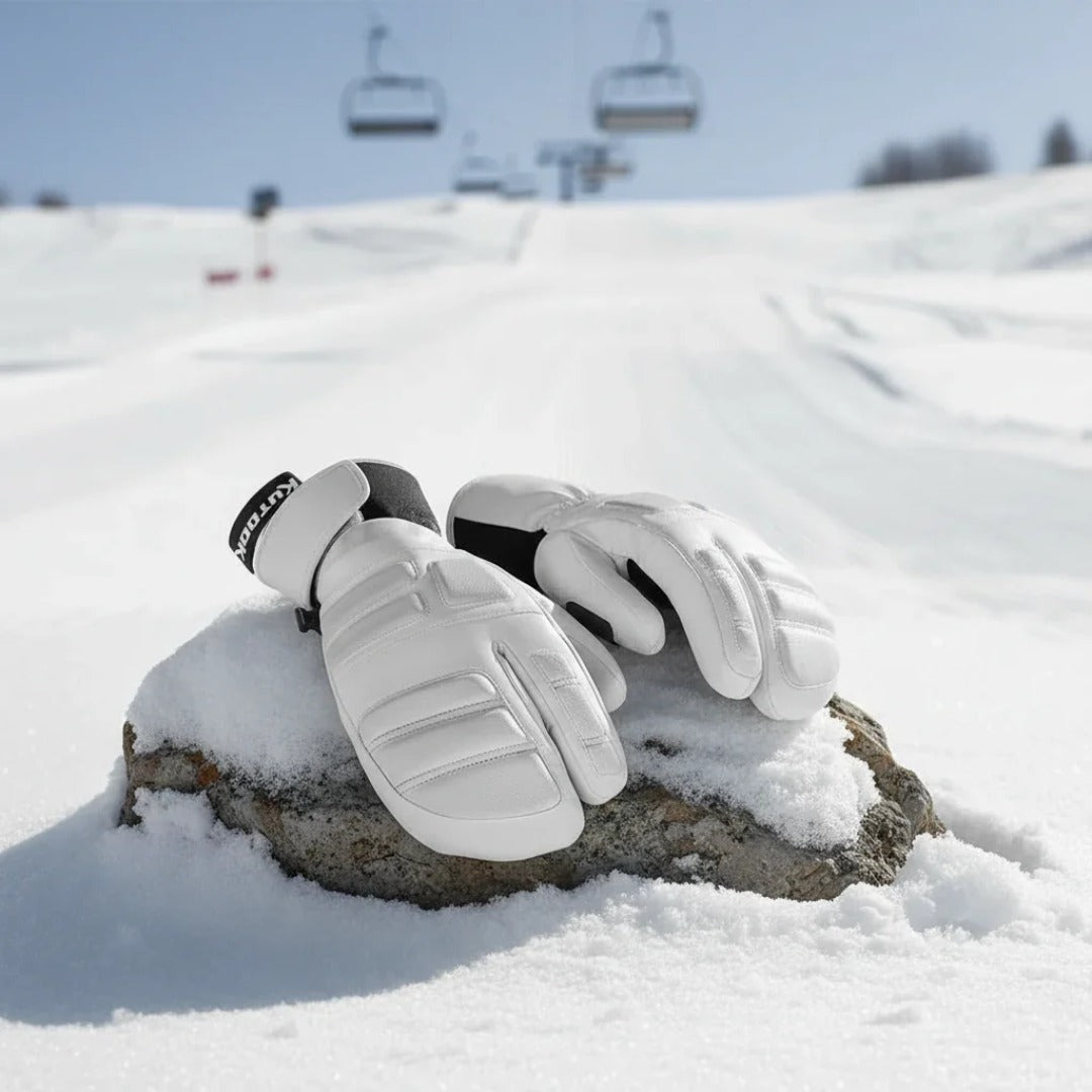 Skihandschoenen Gevoerd - 3 Vingers of 5 Vingers - Met Polslus – 6