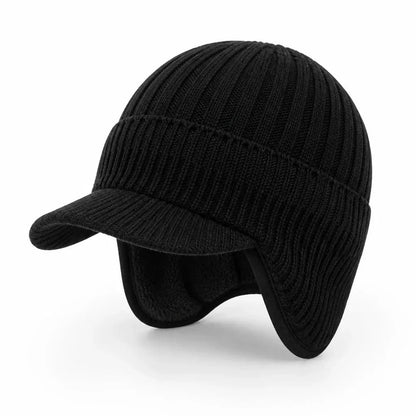 Muts met oorflappen - Gebreide wintermuts met klep - Fleecevoering – 8