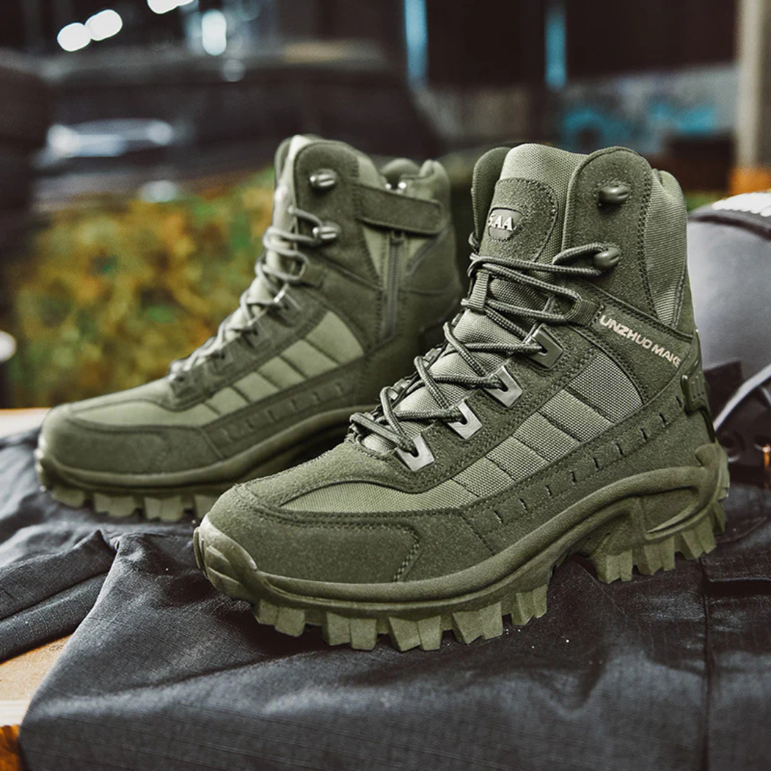 Legerkisten heren in tactical-look met zijrits