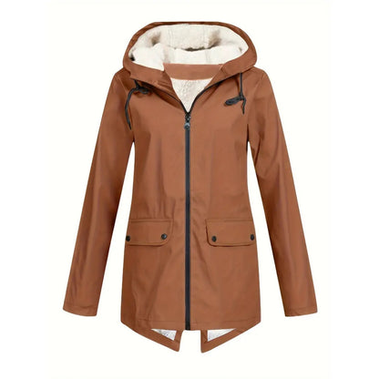 Waterdichte Dames Jas – Fleece Gevoerd – Met Capuchon
