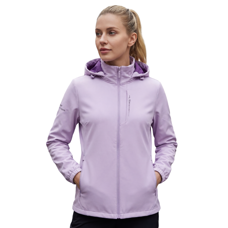 Sportieve softshell tussenjas dames met fleecevoering