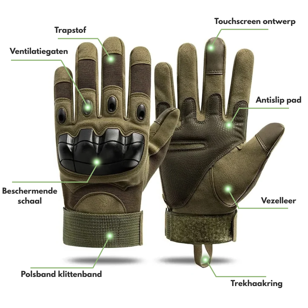 Tactische Handschoenen – Knokkelbescherming – Anti-Slip & Touchscreen