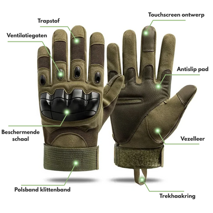Tactische Handschoenen – Knokkelbescherming – Anti-Slip & Touchscreen