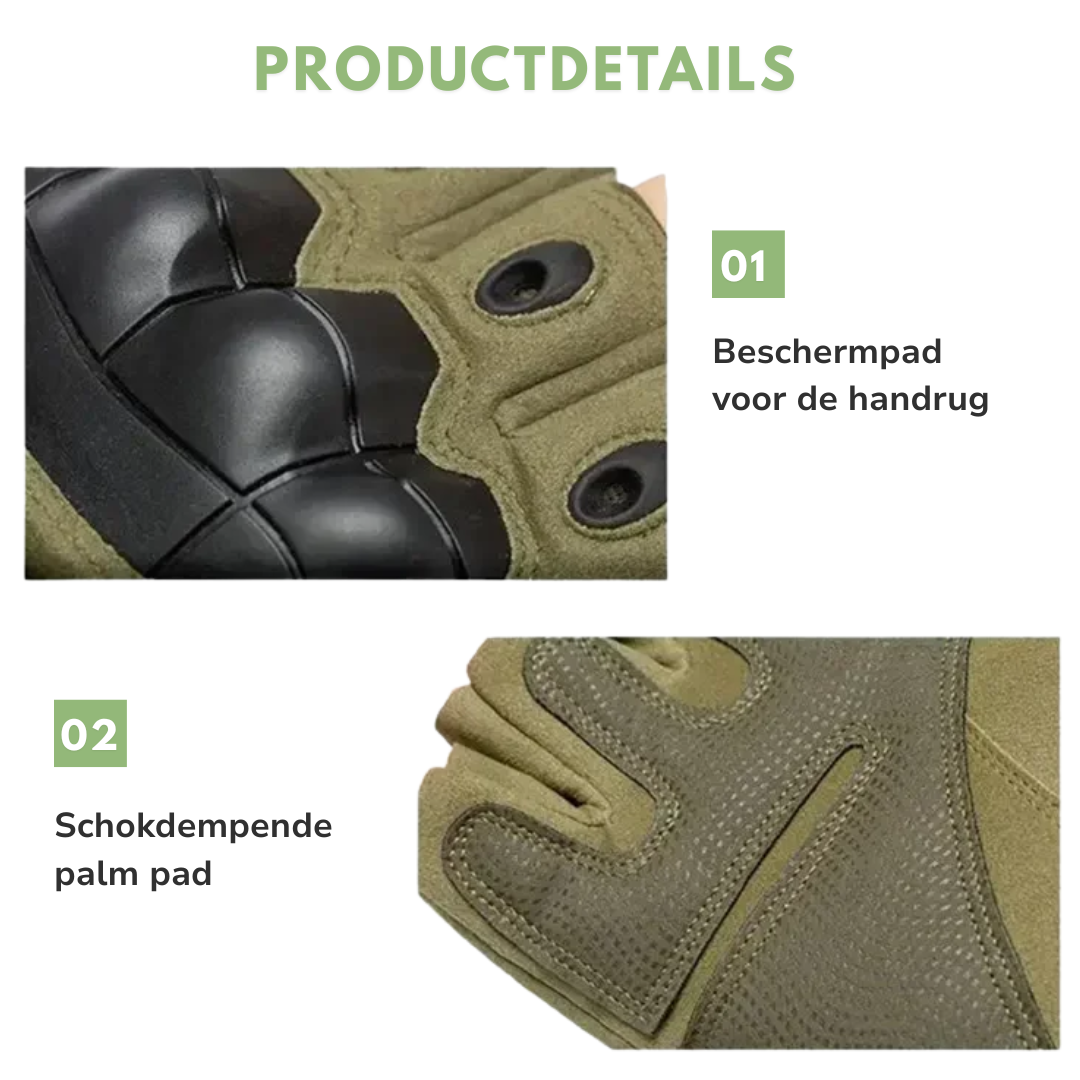 Tactische Handschoenen – Knokkelbescherming – Anti-Slip & Touchscreen