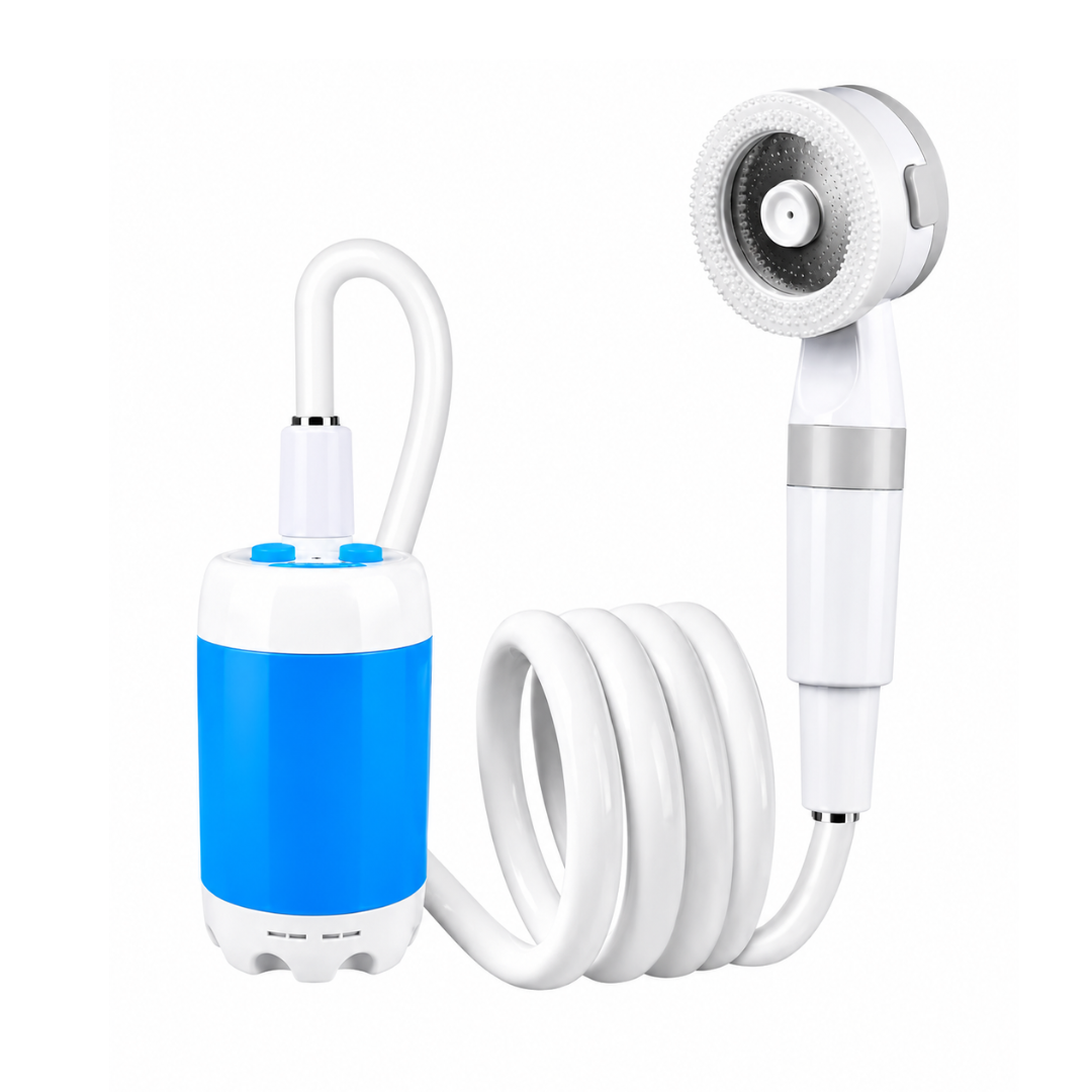 Draagbare Campingdouche Pomp 5000mAh - Oplaadbaar - Compleet Set