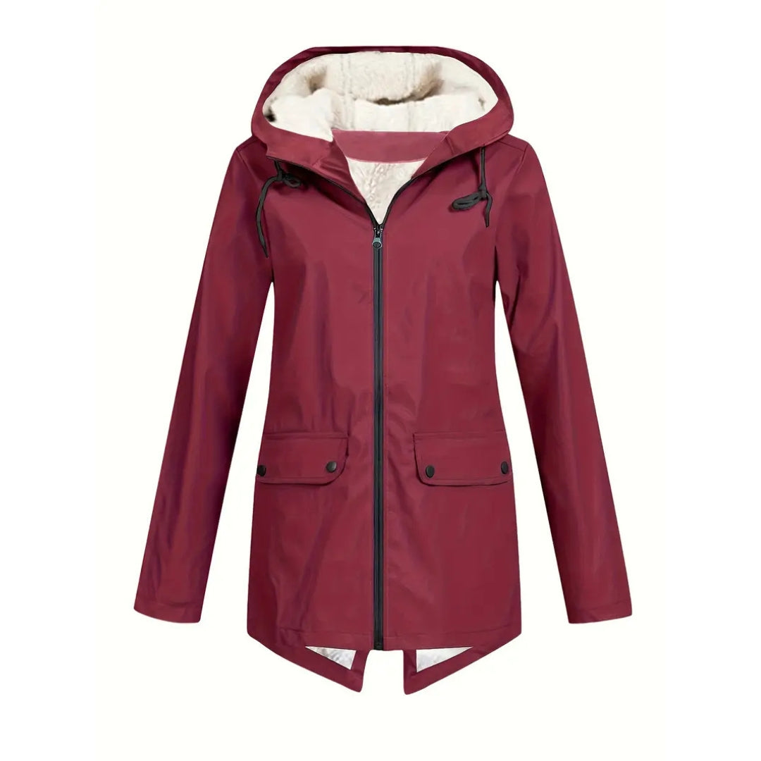 Waterdichte Dames Jas – Fleece Gevoerd – Met Capuchon