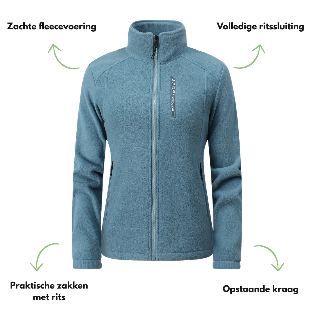 Dames Outdoor Fleece Jas – Warm Gevoerd – Herfst & Winter