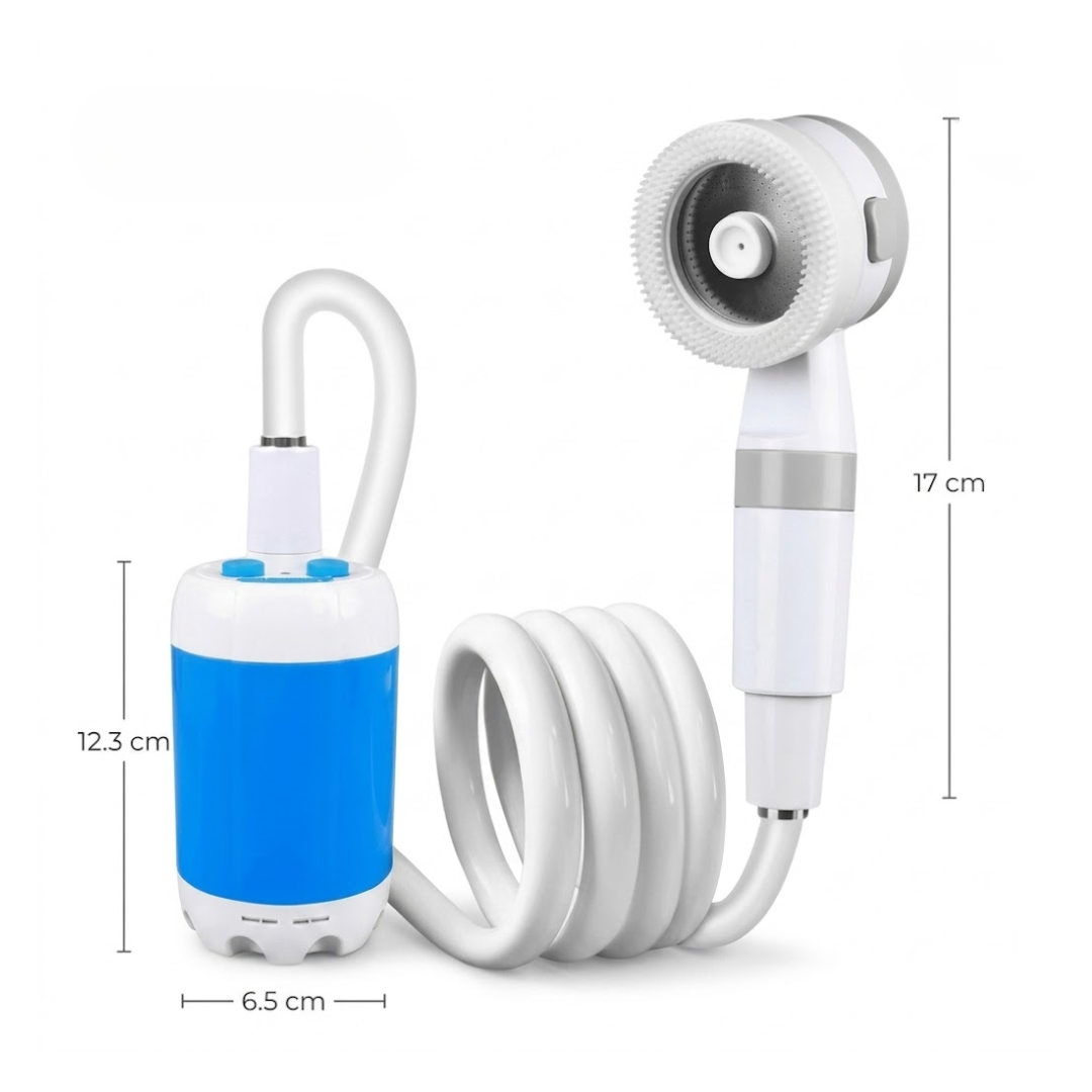 Draagbare Campingdouche Pomp 5000mAh - Oplaadbaar - Compleet Set