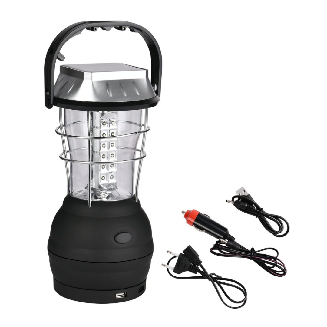 Draagbare Campinglamp – LED - Zonne-energie & Handslinger