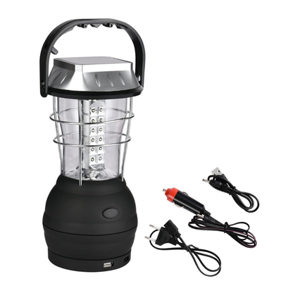 Draagbare Campinglamp – LED - Zonne-energie & Handslinger