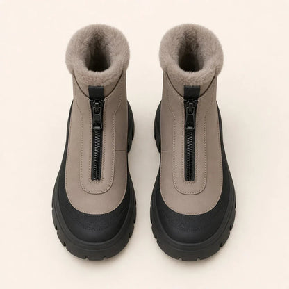 Snowboots Dames - Gevoerde Winterlaarzen met Rits - Profielzool – 3