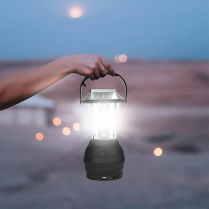 Draagbare Campinglamp – LED - Zonne-energie & Handslinger
