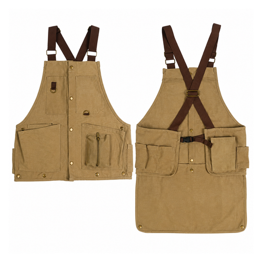 Tuinschort Multi-Pocket - Cross Back Werkschort - Canvas