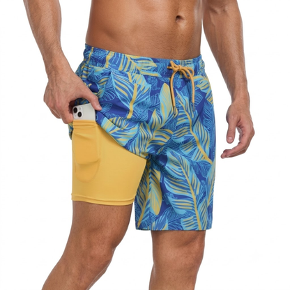 Tropische Zwemshort - Sneldrogend - Met Telefoonzak
