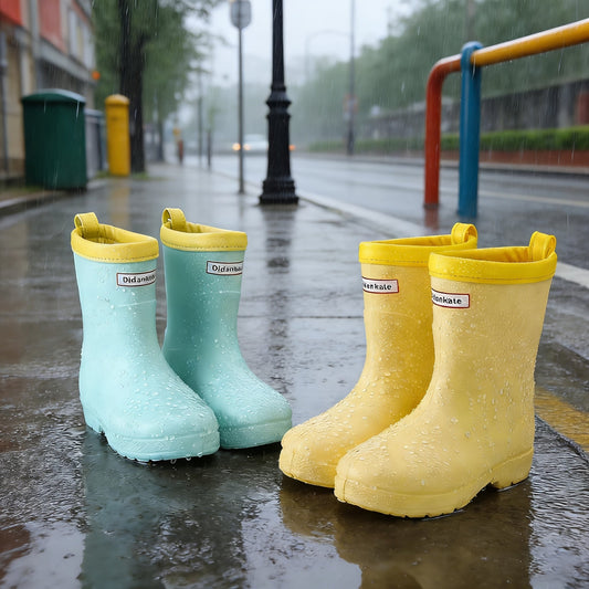 Regenlaarsjes kinderen met hoge schacht