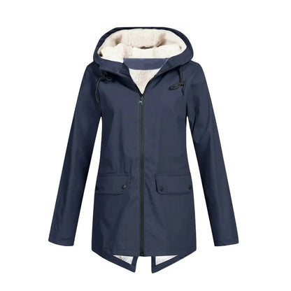 Waterdichte Dames Jas – Fleece Gevoerd – Met Capuchon