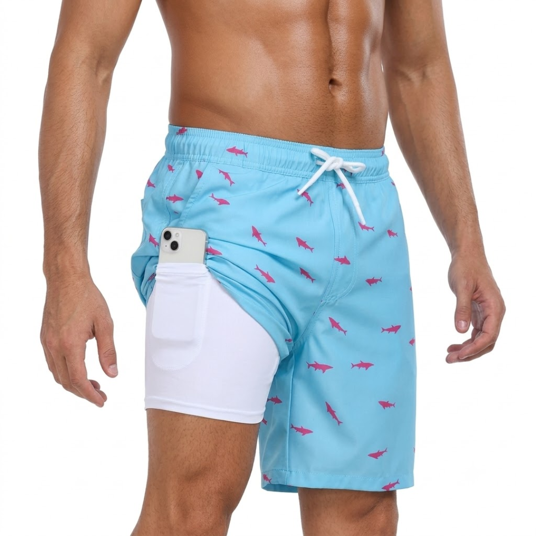 Tropische Zwemshort - Sneldrogend - Met Telefoonzak
