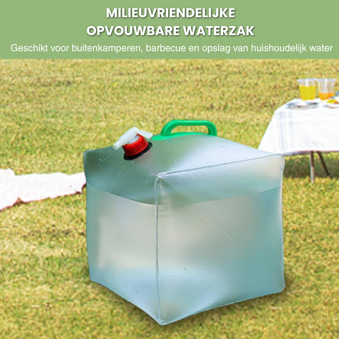 Opvouwbare waterzak 10L - Draagbaar - Camping & Noodgebruik