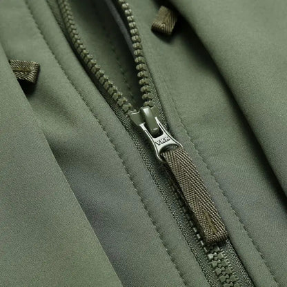 Softshell jas heren met fleece voering en staande kraag