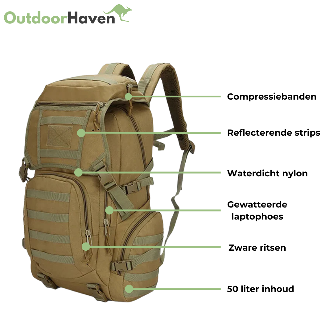 Tactische Rugzak - 50L - OutdoorHavenNL